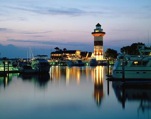 Hilton Head Lighthouse at Dusk Wall Art
