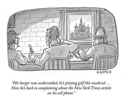 Satirical Spy Cartoon Wall Art