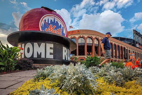 Big Wall Art featuring the digital art Home Run, City Field Stadium, Nyc by Claudia Uripos