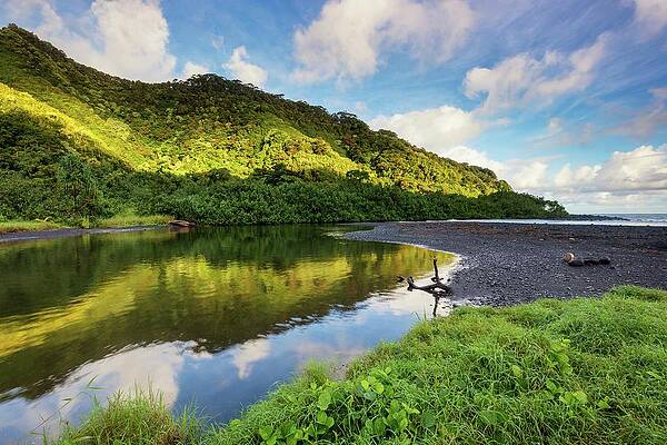 North America Wall Art featuring the digital art Honomanu Bay, Maui, Hawaii by Roland Gerth