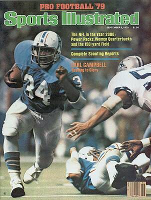 Tennessee Photograph - Houston Oilers Earl Campbell... Sports Illustrated Cover by Sports Illustrated