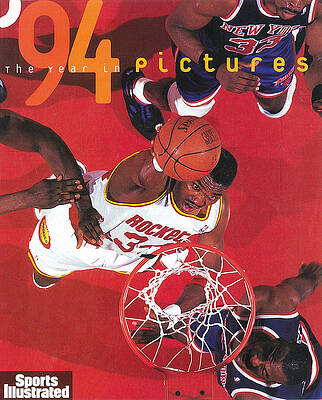 Hakeem Olajuwon Slam Dunk in NBA Finals Wall Art
