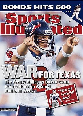 Ball Photograph - Houston Texans Qb David Carr, 2002 Nfl Hall Of Fame Game Sports Illustrated Cover by Sports Illustrated