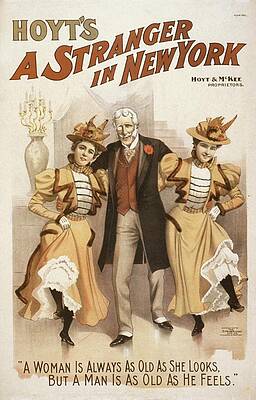 Strobridge And Co Lith Painting - Hoyts A Stranger In New York by Strobridge And Co. Lith.