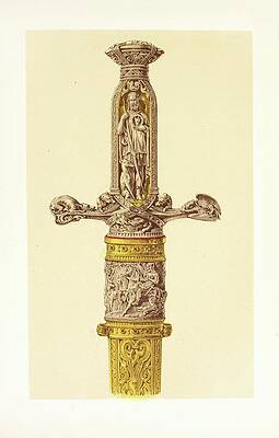 John Charles Robinson Painting - Hunting-sword, With Hilt And Scabbard In Silver And Gilt by John Charles Robinson