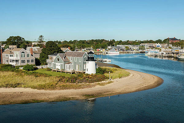 Ma Wall Art featuring the digital art Hyannis Harbor In Cape Cod by Guido Cozzi