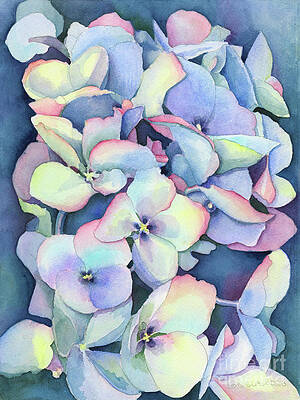 Wall Art featuring the painting Hydrangea Study by Lois Blasberg