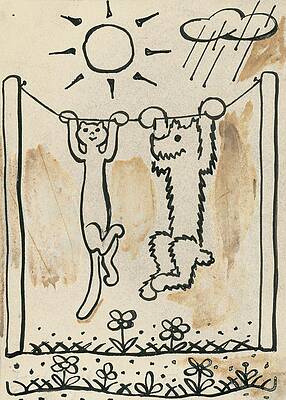 Dog Painting - I Had A Dog And A Cat Pl 41 by Josef Capek