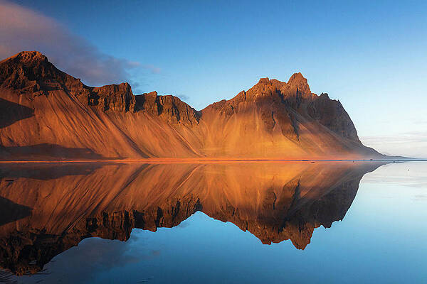 Impressive Wall Art featuring the digital art Iceland, Mountain At Sunset by Maurizio Rellini