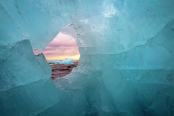 Small Digital Art - Iceland, South Iceland, Jokulsarlon, Atlantic Ocean, Jokulsarlon, Small Piece Of Ice In The Beach Of Jokulsarlon by Francesco Russo