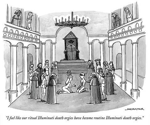 Hood Drawing - Illuminati by Joe Dator