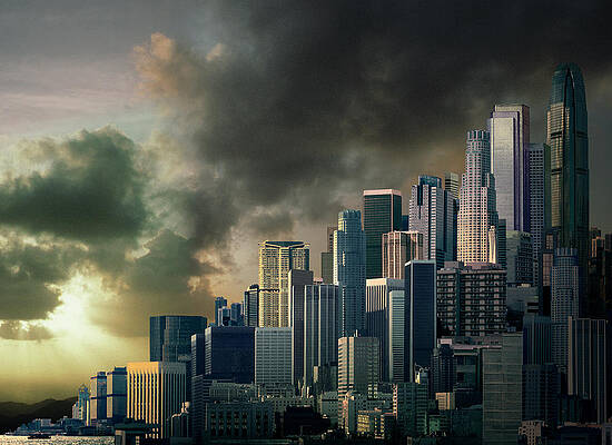 Wall Art featuring the photograph Imaginary City On A Hill by Ed Freeman
