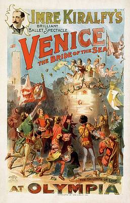 Strobridge And Co Lith Painting - Imre Kiralfys Brilliant Ballet Spectacle, Venice by Strobridge And Co. Lith.