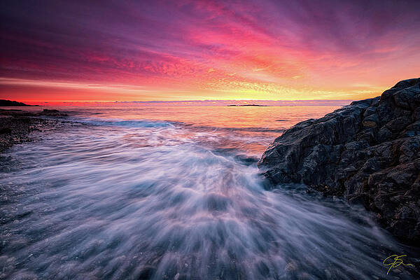 Maine Wall Art featuring the photograph In The Beginning There Was Light by Jeff Sinon