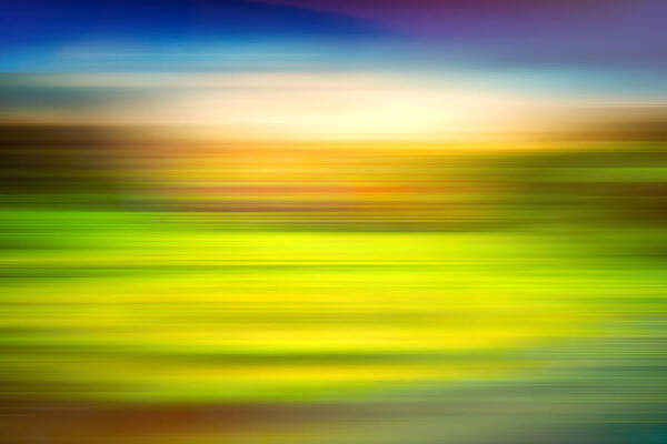 Vibrant Photograph - India Colors - Abstract Rural Panorama by Stefano Senise