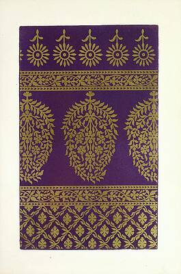 John Charles Robinson Painting - Indian Scarf In Purple Muslin, With Pattern In Gold Printing by John Charles Robinson