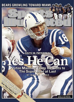 Indianapolis Photograph - Indianapolis Colts Qb Peyton Manning, 2007 Afc Championship Sports Illustrated Cover by Sports Illustrated