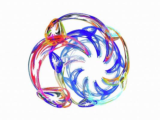 Wall Art featuring the digital art Inner Teeth Blue by Don Northup