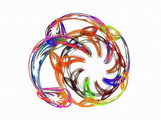 Wall Art featuring the digital art Inner Teeth Orange by Don Northup