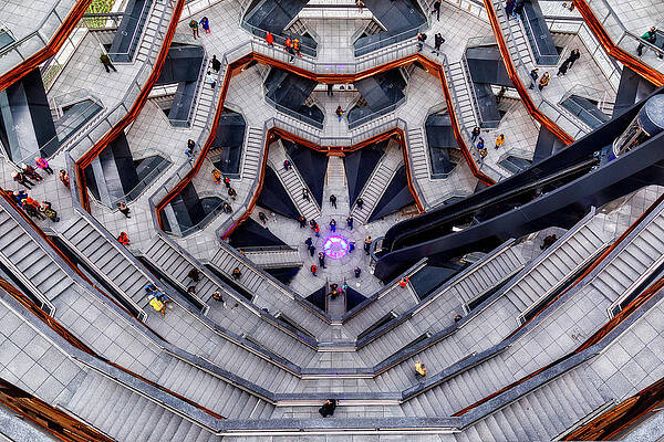 Usa Wall Art featuring the photograph Inside The Hudson Yards Vessel NYC  II by Susan Candelario