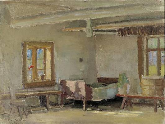 Eero Jarnefelt Painting - Interior by Eero Jarnefelt