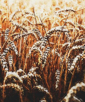 Landscape Painting - Into The Fields - 12 by AM FineArtPrints