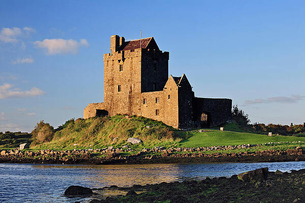 British Wall Art featuring the digital art Ireland, Galway, Kinvara, Dunguaire Castle, One Of The Country's Best Preserved, Is Beautifully Located On The Shores Of Kinvara Bay, Near The Same-named Village by Alessandra Albanese