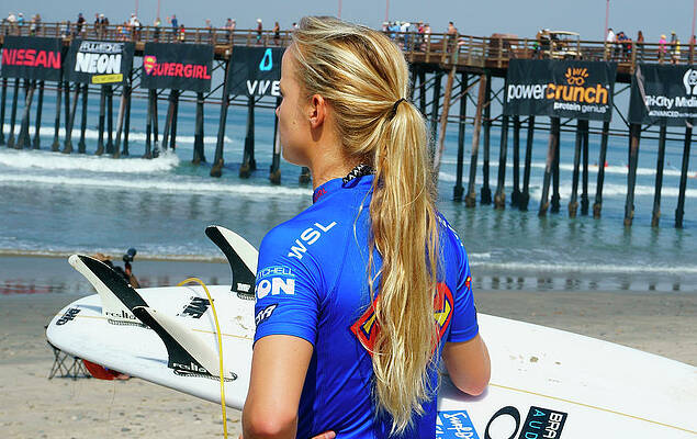 Isabella Nichols Wall Art featuring the photograph Isabella Nichols Surfer by Waterdancer