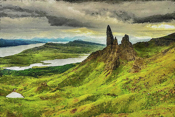 Landscape Painting - Isle Of Skye, Panorama - 03 by AM FineArtPrints