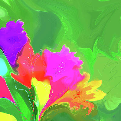 Whimsical Digital Art - It Might As Well Be Spring by Gina Harrison