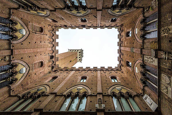 Facade Wall Art featuring the digital art Italy, Tuscany, Siena District, Siena, Piazza Del Campo, Santa Maria Assunta Cathedral by Marco Arduino