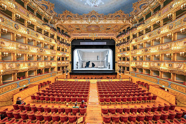 Italy Wall Art featuring the digital art Italy, Veneto, Venezia District, Venetian Lagoon, Venice, Interior View Of Teatro La Fenice Opera House by Stefano Politi Markovina