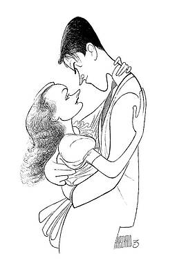 Hollywood Wall Art featuring the drawing Its A Wonderful Life by Al Hirschfeld