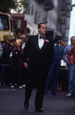 Man in Tuxedo Strolling Down Street Wall Art