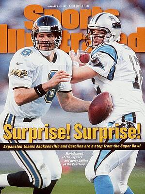 Mark Brunell and Kerry Collins Sports Cover Wall Art