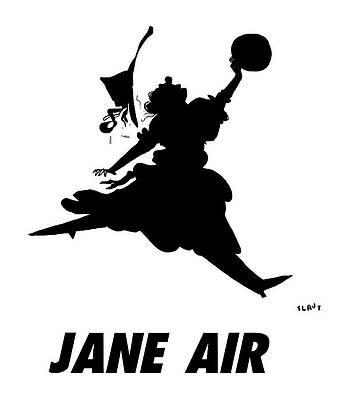 Jane Air Silhouette Parody Wall Art