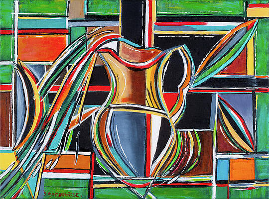 Wall Art featuring the painting Jazzy Jug by Seeables Visual Arts