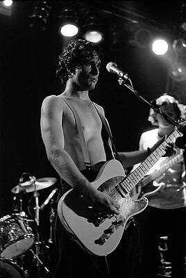 Shirtless Guitarist Rock Performance Wall Art