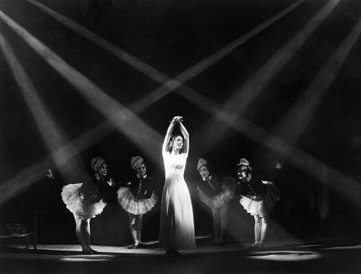 Ballet Performance Under Spotlights Wall Art