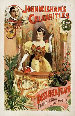 Strobridge And Co Lith Painting - John W. Ishams Celebrities by Strobridge And Co. Lith.