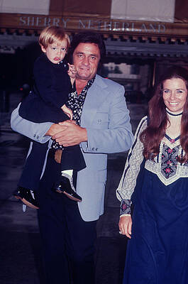 Wall Art featuring the photograph Johnny Cash And Family by Art Zelin