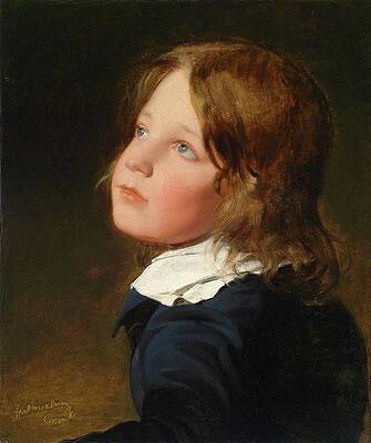 Gaze Painting - Joseph Amerling Als Knabe by Friedrich Von Amerling