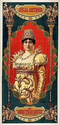 Strobridge And Co Lith Painting - Julia Arthur In More Than Queen By Emile Bergerat by Strobridge And Co. Lith.