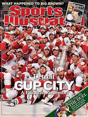 Detroit Red Wings Celebrate Victory Photograph