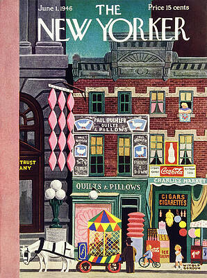 New York Street Scene in 1946 Wall Art