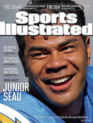 Junior Seau Commemorative Sports Magazine Cover Wall Art