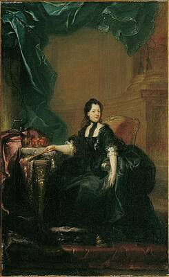 17th Century Painting - Kaiserin Maria Theresia In Witwentracht by Franz Messmer