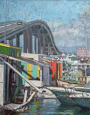 Wall Art featuring the painting Kaleidoscope - Paradise Island, Nassau by Ritchie Eyma