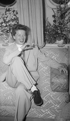 Laughing Woman on a Couch Wall Art