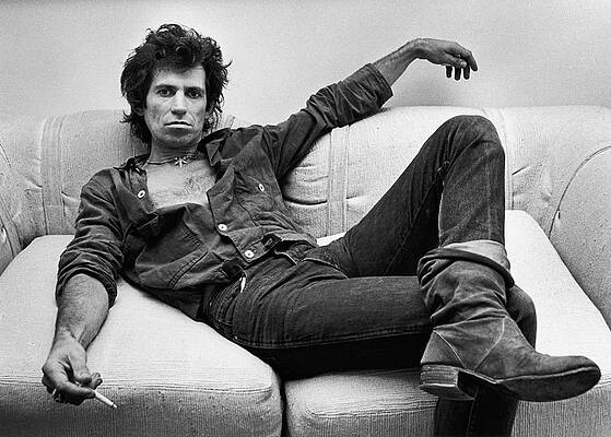 Wall Art featuring the photograph Keith Richards Portrait Session by George Rose